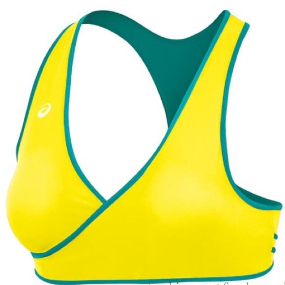 ASICS teal/lemon bikini top - Picture 3 of 7